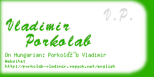 vladimir porkolab business card